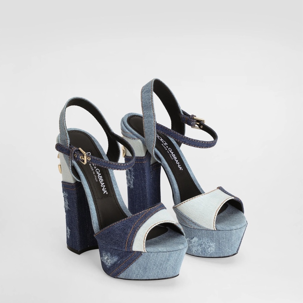 Dolce & Gabbana Denim Platform Sandals - Picture 8 of 8